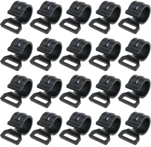 Ganci per Tende da Sole da Campeggio - Confezione da 20 Ganci in plastica per Tende Ganci da Appendere in plastica Ganci in plastica per Esterni, Campeggio, Giardino, plastica ganci per tende da sole