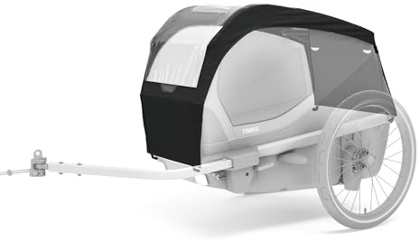 Thule Bexey Rain Cover Zubehör-regenverdeck Für Hunde-fahrradanhänger Black, Large