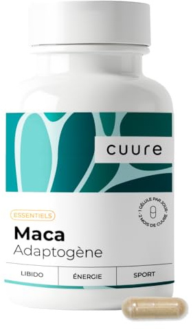 Maca Jaune - CUURE - Racine Naturel du Pérou - Perfomances Physiques et Sportives - Fertilité - Régulateur Hormonal - 60 Jours - Conditionné et Formulé en France