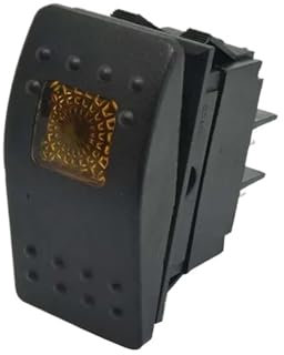 Interrupteur à bascule étanche, bouton de commutation à bascule marin 12V 220V, 4 broches, interrupteur marche/arrêt(Blue Light,12-24V)