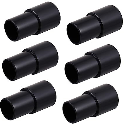 Hoement 6St Konversionsrohr für Schlauch Vakuumzubehör Düse ersatzteile adapter Vakuumaufsatz Reduzierstück Adapter für Staubsaugeraufsatz Abs Black