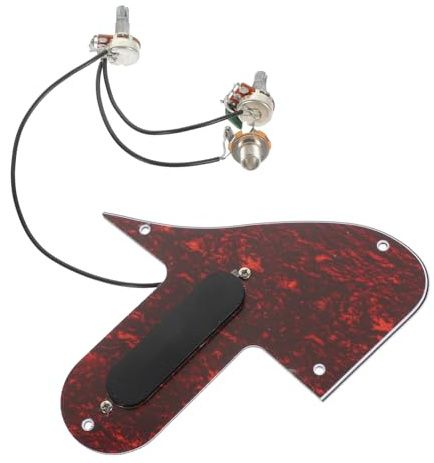 TOYANDONA Mandolin Pickguard Assembly Plate Pickup for Mandolin Fits Acoustic Guitar Scratch Plate Cherry Red