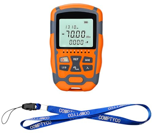 Flylin Fiber Power Meter, Portable -70~+10dBm RJ45/FC/LC | Portable fiber power meter with RJ45/FC/LC interfaces, -70~+10dBm range, LED light, for network cable testing