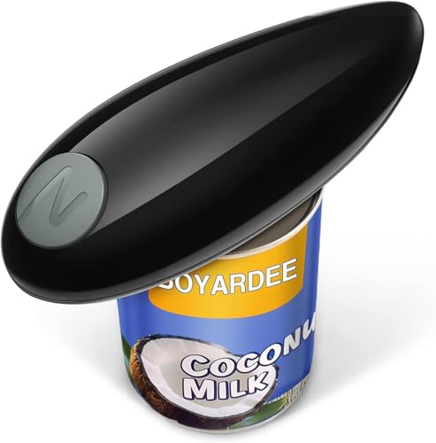 Ouvre-boîte électrique, ouvre-boîte électrique mains libres, ouvre-boîte à 360 °, un seul bouton pour ouvrir automatiquement n'importe quelle taille, sûr, meilleur choix de cuisine, puissant, sûr et
