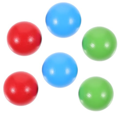WHAMVOX 6Pcs Wooden Bocce Balls for Outdoor Sports Schima Wood Rolling Balls Backyard Recreational Physical Game for Boys