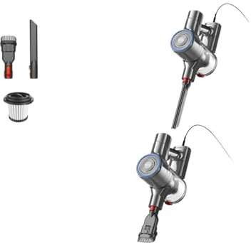 Compatibile con l'aspirapolvere con cavo DEVOAC I8, aspirapolvere con potente aspirazione da 600 W e 23 KPa con cavo da 20 piedi, design portatile for pavimenti duri(I8 BLUE RED,US)