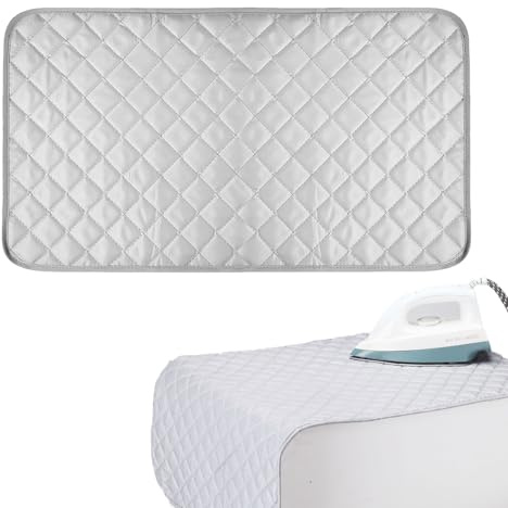 Bügelmatte 45 X 85cm,Bügeldecke,Bügelunterlage Für Tisch,Bügelbrett Bezug,Faltbares Bügelbrett,Bügelkissen Tragbares,Hitzebeständige Pad,Tragbares Bügelbrettbezug,Für Desktop Und Andere Oberflächen