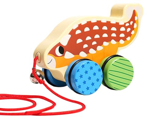 Giocattolo da Tirare - Auto Interattiva a Spinta Manuale - Giocattolo da Traino con Camminamento,Per Bambini Asilo Scuola Materna Ragazzo E Ragazza