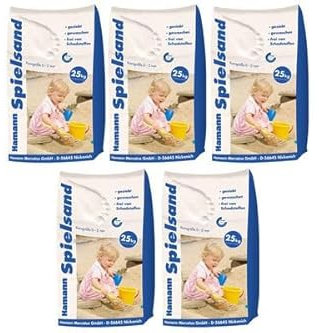 Hamann Spielsand Classic 125 kg Sack - Qualitäts Quarzsand - gesiebt - frei von Schadstoffen - gewaschen