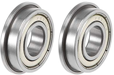 sourcing map F6900ZZ Flanged Ball Bearing 10x22x6mm Shielded Chrome Steel Flange Rip Bearings 2pcs