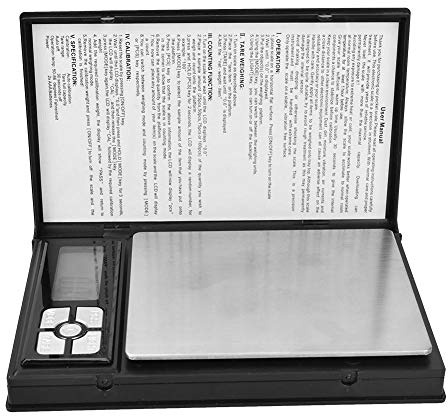 Balance Digitale de Poche Capacité 2000g Ecran LCD Balance de Pierres Précieuses et Bijoux Balance de Laboratoire Cuisine (Batterie non Incluse)