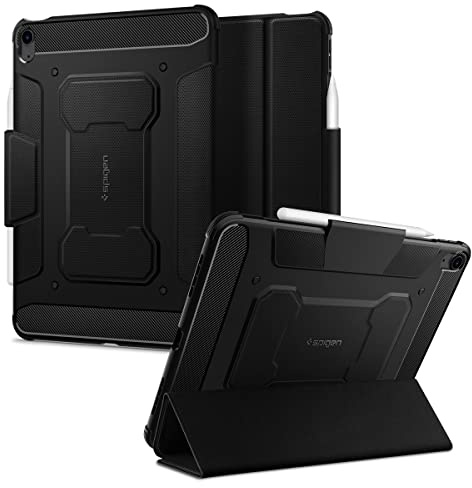 Spigen Rugged Armor Pro Hülle Kompatibel mit iPad Air 8. M4 (2026) / 7. M3 (2025) / 6. M2 (2024) / 5. (2022) / 4. Generation (2020) 11 Zoll und 10.9 Zoll Case - Schwarz