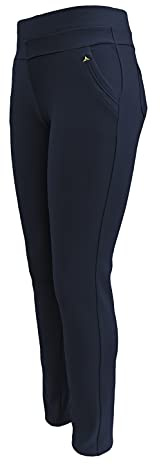 sockenhimmel Schlupfhose Damen Haus- oder Freizeithose Stoffhose mit Gummibund Bequeme Haushose mit 4 Taschen (44-46, Blau)
