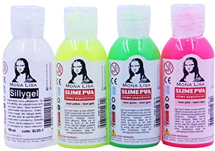 Craft Glue & Activator Set (4 x 100 ml) – For Making Flexible Gel Compound for DIY, Craft and Cleaning Applications – Suitable for Car Interiors, Keyboards and Hard-to-Reach Areas
