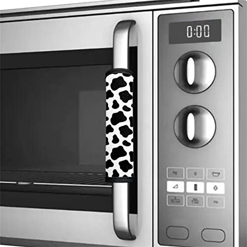Kuiaobaty Protector de electrodomésticos de cocina con estampado de vaca para nevera, manchas negras, microondas y lavavajillas, mantiene el aparato limpio