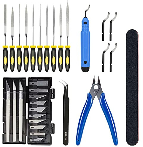 3D Print Accessories for Cleaning, Finishing and Printing 3D Prints DIY Problems，Includes Debur Tool, Cleaning and Removal Tool 3D Printer Tool Set