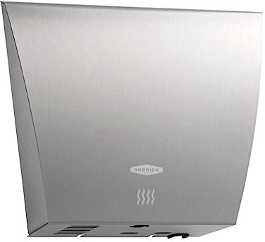 BOBRICK 7125 InstaDry Stainless Steel Surface-Mounted Automatic Hand Dryer, Satin Finish, 10-7/8 Height, 12-5/8 Width