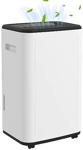 HOMCOM 20L/Day 6000mL Portable Quiet Dehumidifier with Auto Defog 24H Timer