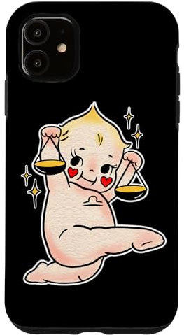 Hülle für iPhone 11 Kewpie Baby Waage Sternzeichen Waage der Gerechtigkeit Tattoo Flash