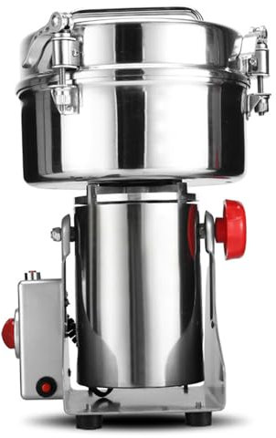 Elektrische Getreidemühle, Maismühle, elektrische Getreidemühle, mit Überlastschutz und Timermühle, Gewürzmühle aus Edelstahl für trockene Gewürze, Kräuter/Nüsse/Kaffee/Reis,4500g