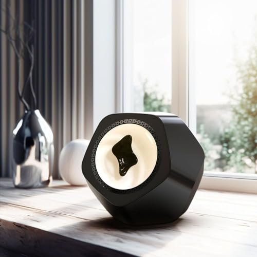 Ferrofluid Speaker, Rhythm Subwoofer Magnetic Fluid Touch Bluetooth Speaker, 360° Surround Sound Home Theater Audio System,Black