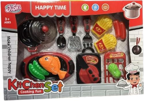 PNJB Kitchen Cooking Play Set, Cooking Set for Children, Kitchen Set with Play Pots and Pans, Pretend Play, Gift Idea for kids, Cooking Fun Toy for Children