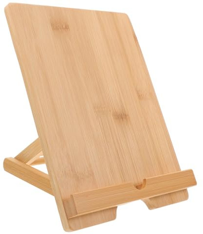 TEHAUX Klappbarer Präsentationsständer Zeichen Teller Halter Ausstellungsstand Handyhalter Tischpreisschilder Papierhalter Menühalter Für Den Tisch Posterhalter Bildhalter Gestell Bambus