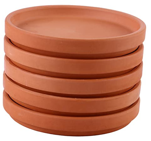 CANIGHT 15pièces Plateau De Fleurs Terre Cuite De Saucers Étanches pour Pots De Plantes du Sol Intérieur Et Extérieur pour Maison Et Bureau
