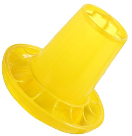Comedero para Aves de Corral Amarillo de Plástico para Pollos