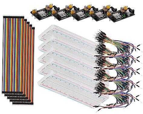HOMSFOU Breadboard Starter Kit Power Supply Module Jumper Wire for Diy Electronics Learning Project