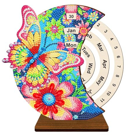 JinDouer DIY Diamond Painting Table Decoration aus Acryl, 5D-Diamantsteine Bastelset für Erwachsene & Kinder ab 8, Kreative Geschenkidee zu Weihnachten, Ostern, Geburtstag (Kalender)