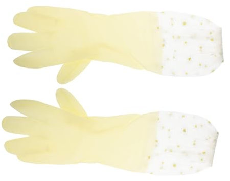 SHERCHPRY Heavy Duty Kitchen Rubber Gloves 2 Pairs Non-slip Long Reusable Dishwashing Gloves for Household Cleaning and Washing Dishes for Home Use