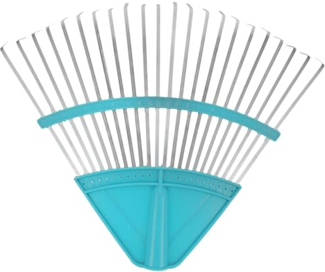 JOINPAYA Rastrello Livellatore Per Prato in Filo D'acciaio e Materiale Sintetico Rastrello Da Giardino Portatile Per Foglie e Detriti Attrezzo Per Manutenzione Prati e Giardini