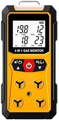 Monitor della qualità dell'aria, Misuratore rilevatore di gas 4 in 1 Ossigeno O2 Monossido di carbonio CO H2S Ex Analizzatore di gas combustibile