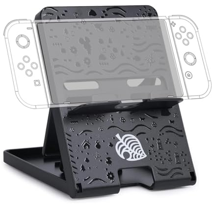 OIXEYA Supporto Compatibile Switch/Switch Lite/OLED, Supporto per Console Playstand Compatibile, Staffe Regolabile Antiscivolo per Console Switch