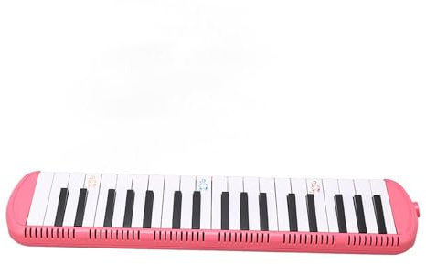 Yinhing Melodica Blasmusikinstrument mit 37 Tasten für Erwachsene und Anfänger, Leicht, Tragbar, Ideal Zum Üben und Aufführen, Satte Klangqualität und Stilvolles Design (PINK)
