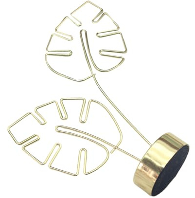 Veemoon Tisch Fotohalter mit Sockel Gold Stabiler Memo Clip aus Eisen für Notizen Visitenkarten und Fotos Desktop Notizhalter für Büro und Zuhause