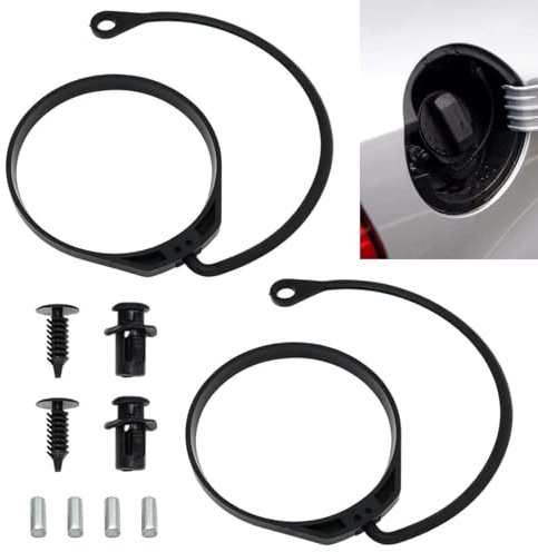 2 Set Línea de Tapa Cubierta Tanque de Combustible, Correas de Retención para Tapa de Depósito, Coche 180201556 Compatible con Audi A2/3/4/5/6 Q5 Q7 C6, Bora, Audi, Passat