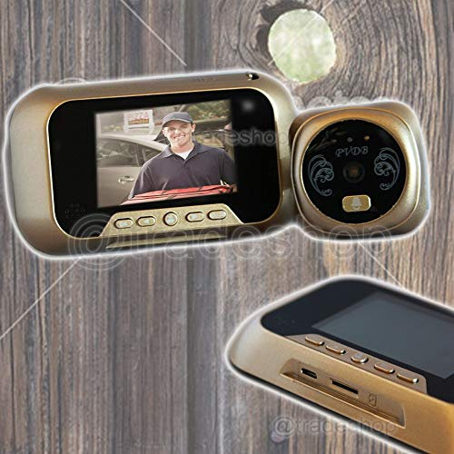 TrAdE Shop Traesio SPIONCINO ELETTRONICO per Porta con Display LCD TF Card Telecamera Campanello