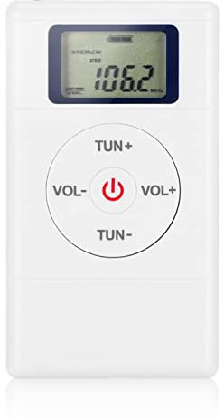 Portable Mini FM Radio, FM Digital Stereo DSP Receiver Handheld Radio, 60-108MHZ, with Earphone,for Home/Car/Sports/Outdoor, Gift for Elderly