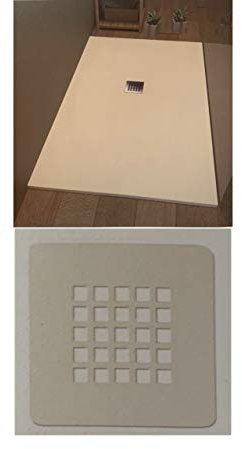 Griglia In Acciaio Inox In Tinta Piatto Doccia Flat Quadrata CERAMICHEMIRANDA-Resina Beige