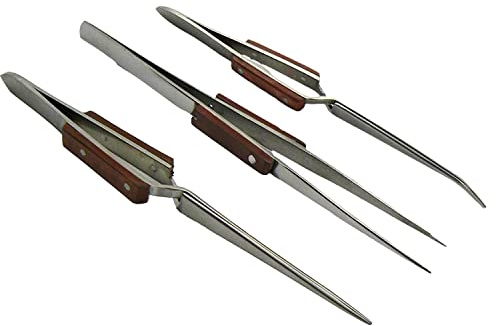 Megacast Tweezers & Cross locking & Straight Soldering tweezers jewelers - 3 piece set
