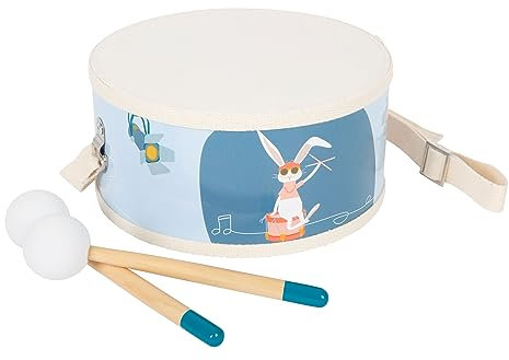 small foot Trommel Groovy Beats für Kinder, mit verstellbarem Gurt, musikalische Früherziehung, ab 3 Jahren, 12250
