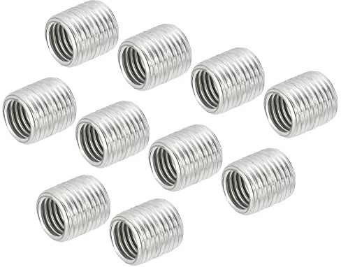 sourcing map Gewinde-Reduziermuttern Einsatz M10 x 1 mm männlich auf M8 x 1 mm weiblich Adapter 10 mm lang Rohrverschraubung Umwandlungsmuffe Reduzierstück 10 Stück