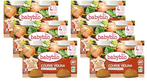 Babybio - Petits pots - Courge Violina - 4+ mois - Lot de 6 - BIO