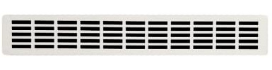 DEMLOU Rejilla de Ventilación de Zócalo 44x7 cm, Aluminio Blanco RAL 9016. | Aluminio blanco RAL 9016 resistente a 200 °C; favorece el flujo de aire y ayuda a reducir la humedad en zócalos y armarios.