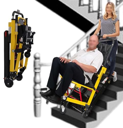XZLZMYP Sedia Motorizzata Montascale Portatile Montascale Elettrico Pieghevole Multifunzione Montascale per Disabili può Salire E Scendere Le Scale per Disabili E Anziani