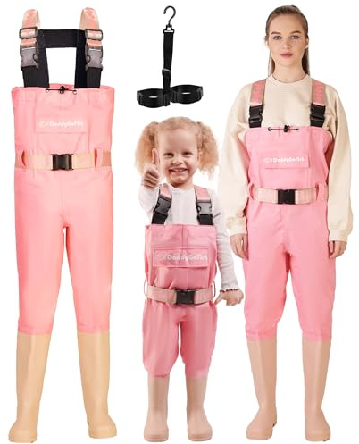 DaddyGoFish Chest Waders for Kids and Adults, Fishing and Hunting Waders with a Pocket and a Wader Hanger