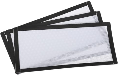 sourcing map 3Pcs Filtre à Poussière pour PC, 240x120mm, Cadre Magnétique en PVC, Couverture en Maille Anti-Poussière pour Ventilateurs de Boîtier d'Ordinateur, Haut-Parleurs, Blanc