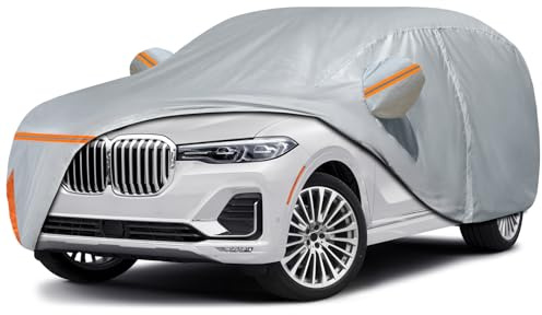 Waterproof Car Cover for 2018-2025 BMW X7, Custom-fit All Weather Sun Rain UV Dust Snow Protection Outdoor X7 Car Cover with Door Zipper and Cotton Lining-Gray | All Weather Sun Rain Dust Snow Protection Breathable Outdoor Full Car Cover for BMW X7 with Door Zipper & Soft Cotton Lining